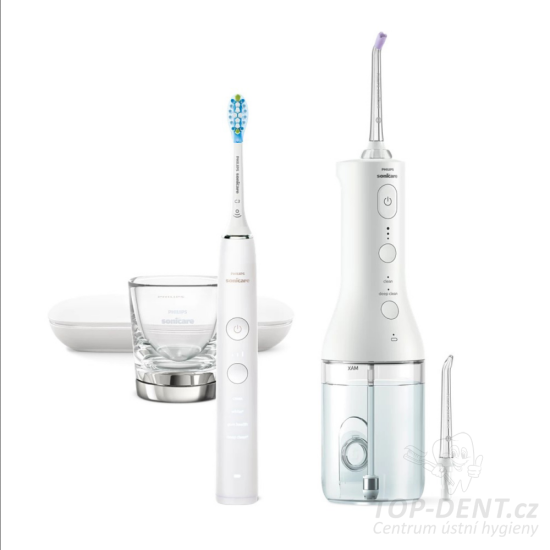 Philips Sonicare 9000 DiamondClean White + Power Flosser White HX3886/41