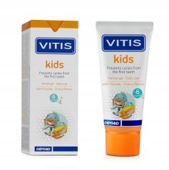 VITIS Kids gélová zubná pasta 0-6 let (čerešne), 50ml