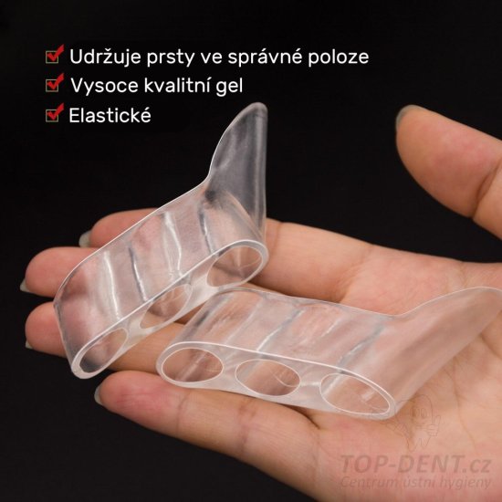 Gelový oddělovač tří prstů na noze (bílá), 2 ks
