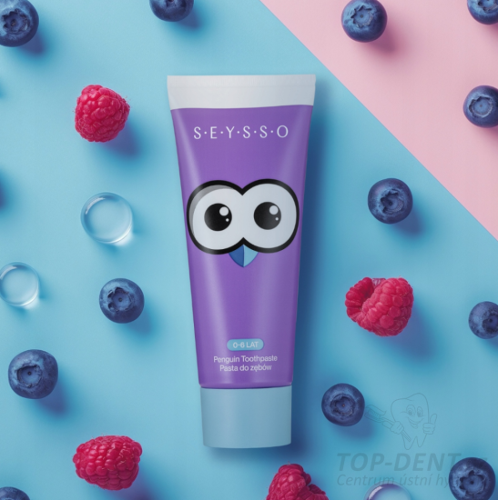 SEYSSO Kids Penguin dětská zubní pasta s hydroxyapatitem 0-6 let (ovocná), 75ml
