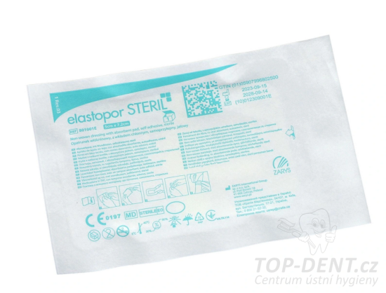 Netkané krytí s absorpční vložkou Elastopor STERIL, sterilní, 5 x 7,2cm (100 ks)