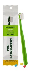 Herbadent ORIGINAL FLOSS zubní kartáček kónickými vlákny - tmavě zelený (sáček), 1 ks