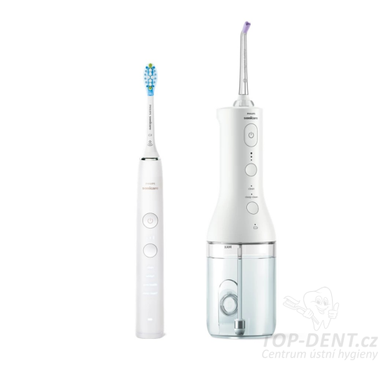 Philips Sonicare 9000 DiamondClean White + Power Flosser White HX3886/41