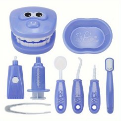 Zubné nástroje sada malý zubár - svetlo fialová