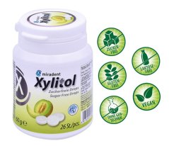 Miradent Xylitol Drops pastilky s xylitolem MELOUN, 26ks (60g)