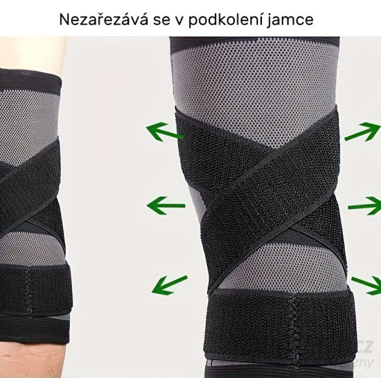 Kompresní bandáž na koleno (černá), 1 ks