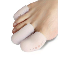 Ochranné silikónové návleky na prsty (3 veľkosti, biele), 6 ks