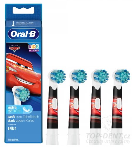 Oral-B Kids EB10S-4 Extra soft náhradná hlavica Cars, 4ks