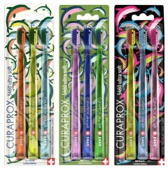Curaprox Super Soft CS5460 zubní kartáček 3v1 SUMMER Dolphin, 3ks