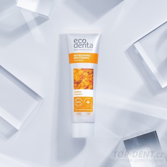 ECODENTA Refreshing Whitening zubná pasta s extraktom z jantáru, 100ml