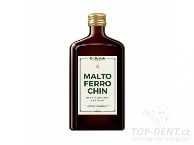 Herbadent MALTOFERROCHIN dárkové balení medicinálního vína, 500 ml