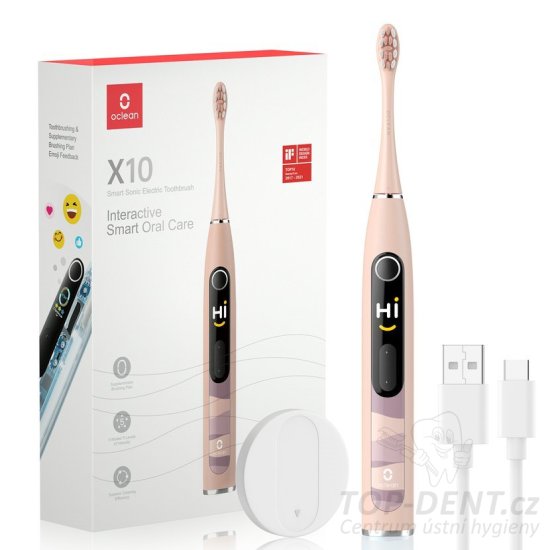 Oclean X10 sonický kartáček Pink (růžový)