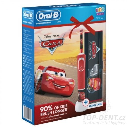 Oral-B Vitality D100 Kids elektrický zubní kartáček AUTA + PENÁL