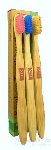 XOC Bambusový zubní kartáček Soft, 3ks