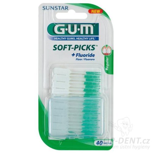 GUM Soft Picks Regular mezizubní kartáčky, 40ks