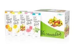 GC Dry Mouth gél SET (mint, malina, pomaranč, citrón, ovocná), 10 x 40g