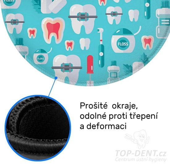Podložka pod myš s motivem dental (modrá), 1 ks
