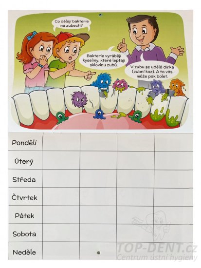 Motivační kalendář se samolepkami - Už si čistíme zoubky
