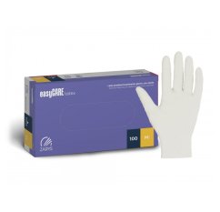 Zarys easyCARE vyšetřovací latexové rukavice M (7-8) pudrované, 100ks
