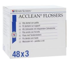 Acclean dentální mečík s nití (mint), 3x48ks