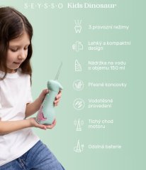 SEYSSO KIDS Dinosaur Coral prenosná ústna sprcha od 4 rokov