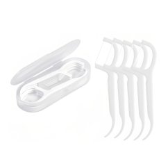 Dentální mečíky s nití + pouzdro, 10 ks