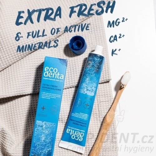 ECODENTA Extra Fresh reminalizující zubní pasta pro svěží dech, 75ml