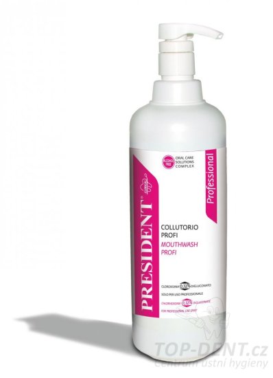 PresiDENT Antibacterial ústní voda (0,12% CHX), 1L