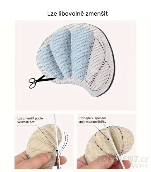 Výstelky do bot za patu gelové (transparent), 2 ks