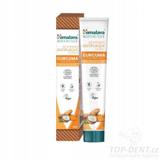 Himalaya Botanique Curcuma zubní pasta kurkuma a kokosový olej, 75ml