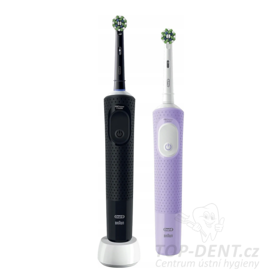 Oral-B Vitality PRO D103 Cross DUO elektrické zubní kartáčky Black/Lilac (box)
