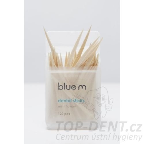 Bluem® dřevěná mezizubní párátka (mint), 120ks