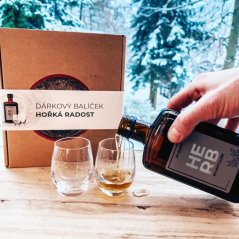 Herbadent Horká radosť darčekový balíček bylinný likér, 250 ml