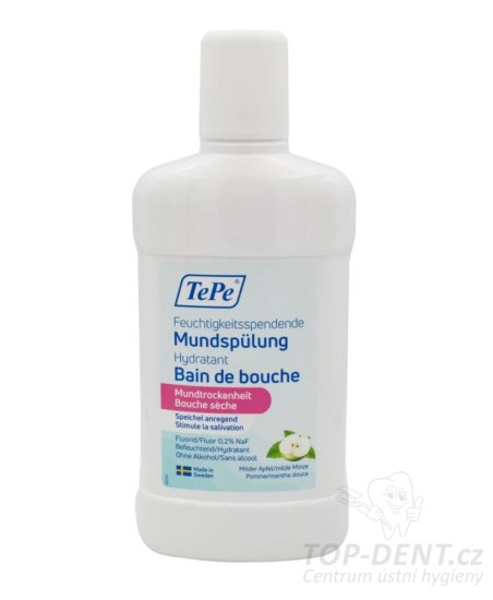 TePe Dry Mouth ústní voda pro suchá ústa (máta/jablko), 500ml