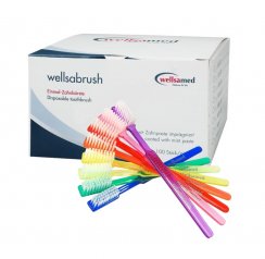 Wellsamed jednorázové zubní kartáčky (mix barev), 100ks