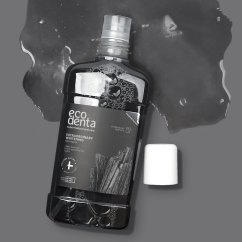 ECODENTA bělící ústní voda s černým uhlím, 500 ml