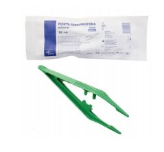 Zarys jednorázová plastová zelená pinzeta 13cm (sterilní), 1ks
