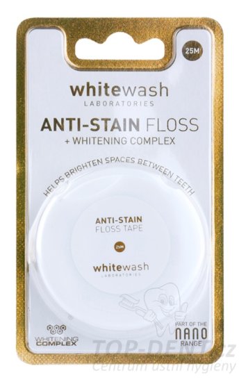 Whitewash Nano Range Anti-Stain bělící zubní páska, 25m
