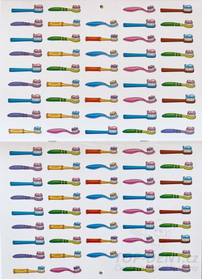 Motivační kalendář se samolepkami - Už si čistíme zoubky