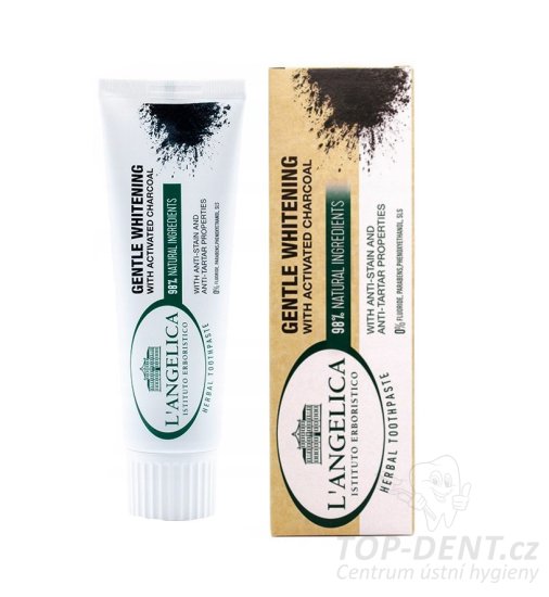 L'ANGELICA Gentle Whitening s aktivní černým uhlím, 75ml