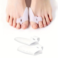 Gelový meziprstní korektor palce Hallux s bočním chráničem, 2 ks (bílý)