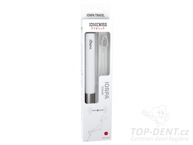 IONICKISS IONPA TRAVEL sonický bateriový zubní kartáček (bílý)