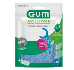 GUM Easy Flosser s mentolovou niťou, 30 ks + púzdro