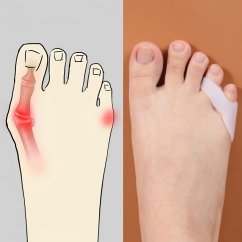 Korektor a chránič malíčku s dvojitým kroužkem (bílý), 2 ks