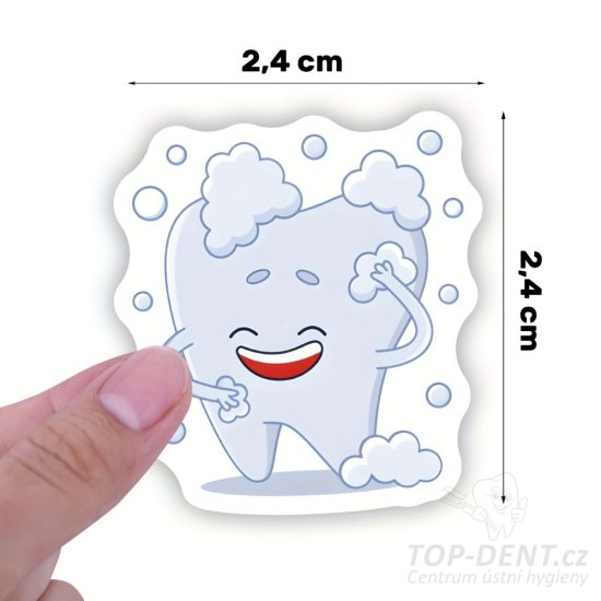 Veselé samolepky se zoubky, 500 ks (motiv 2)
