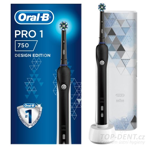 Oral-B PRO 750 Cross Action elektrický zubní kartáček Black