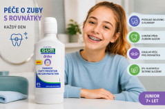 GUM Ortho ústní voda pro zuby s rovnátky, 300ml