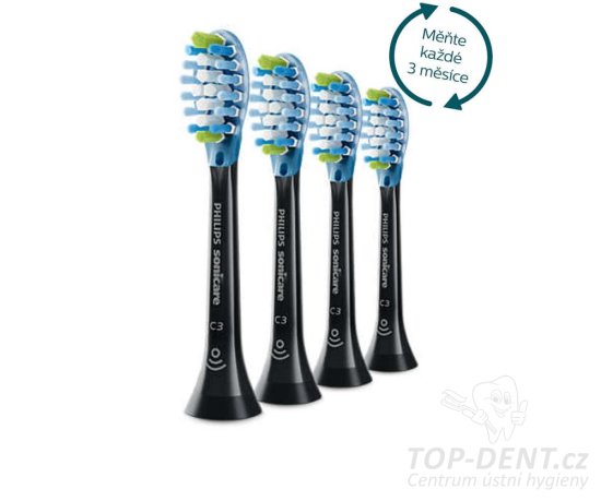 Philips Sonicare C3 Premium Plaque Defence HX9044/33 BLACK, 4ks