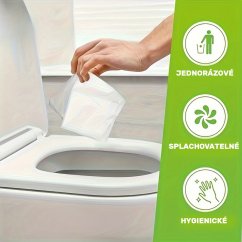 Jednorázová cestovní pokrývka wc sedáku, 10 ks