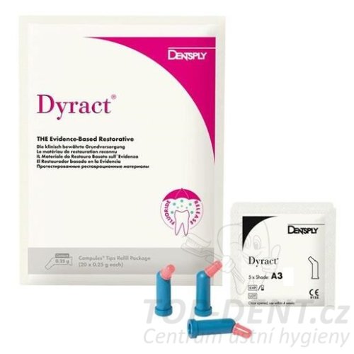 Dentsply Dyract kompomérní výplňový materiál A3 (compules), 20x0,25g